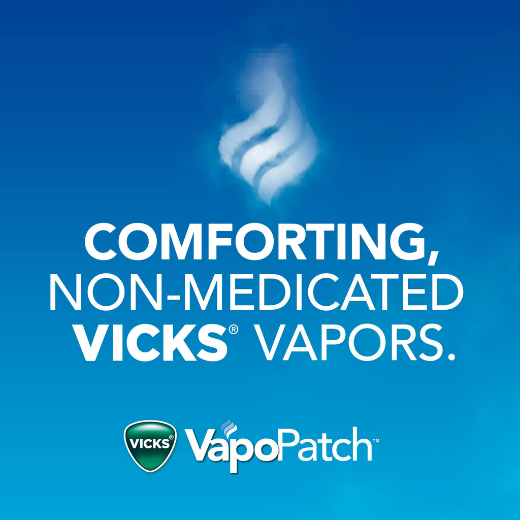 Vicks VapoPatch, Wearable Mess-Free Aroma Patch, Soothing & Comforting Non-Medicated Vicks Vapors, For Adults & Children Ages 6+