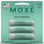 MOXE Eucalyptus Essential Oil Nasal Inhaler, Sinus & Congestion Relief, Daily Relaxation, Stress Relief, Therapeutic No-Mess Aro