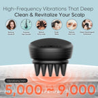 EKZ Sonic Vibrating Scalp Massager Shampoo Brush: Electric Silicone Hair Scrubber for Deep Scalp Clean, Dandruff Removal, Exfoli