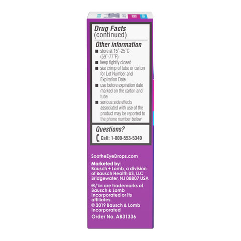 Bausch + Lomb Soothe Lubricant Nighttime Dry Eye Ointment, 0.12 Ounce (Pack of 1)