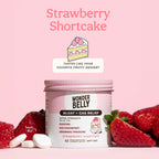 Wonderbelly Bloat + Gas Relief, Extra Strength Chewable Tablets, with 125 mg Simethicone, No Talc or Dye, Strawberry Shortcake,