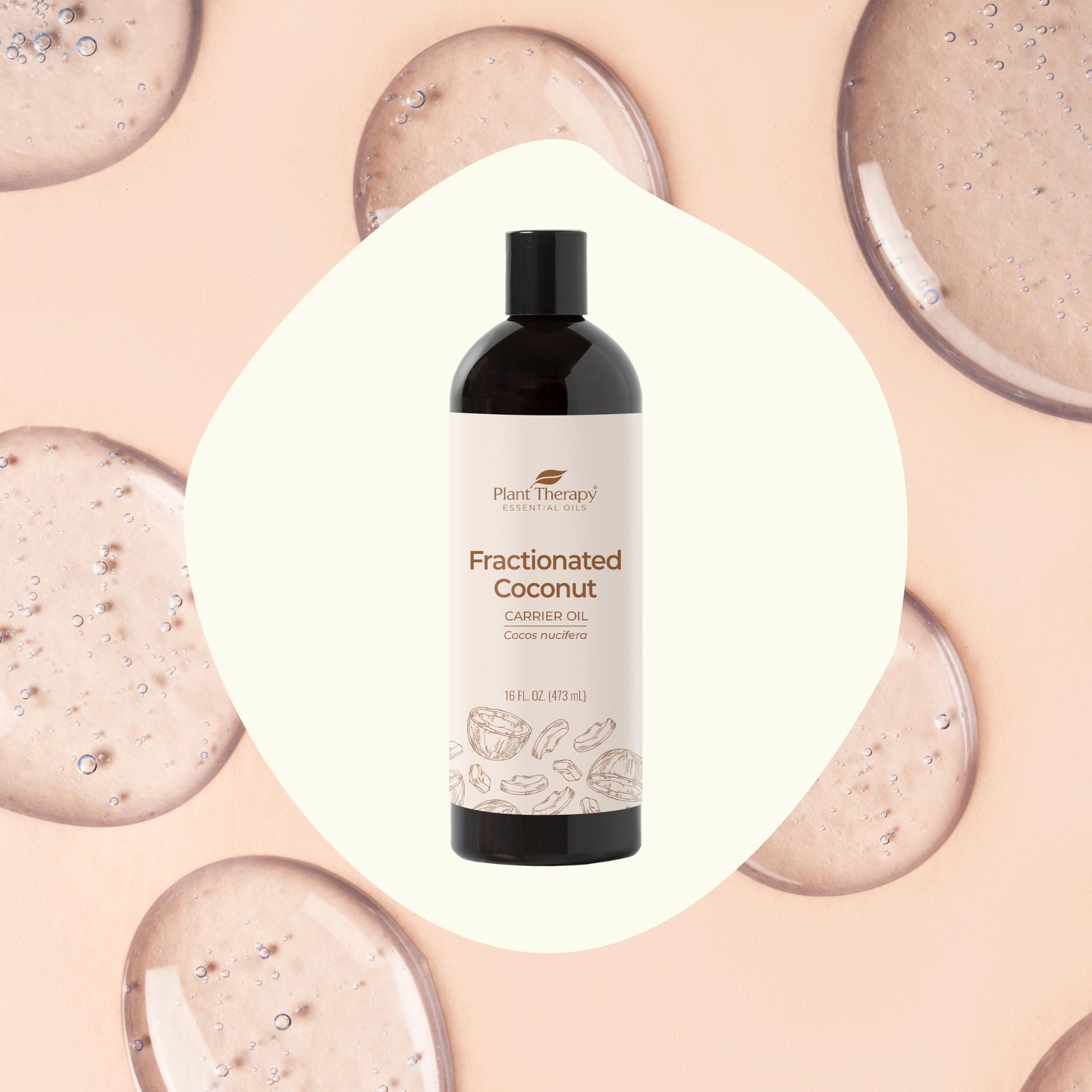 Plant Therapy Fractionated Coconut Oil for Skin, Hair, Body, Diluted Essential Oils, 100% Pure, Natural Moisturizer, Massage & A
