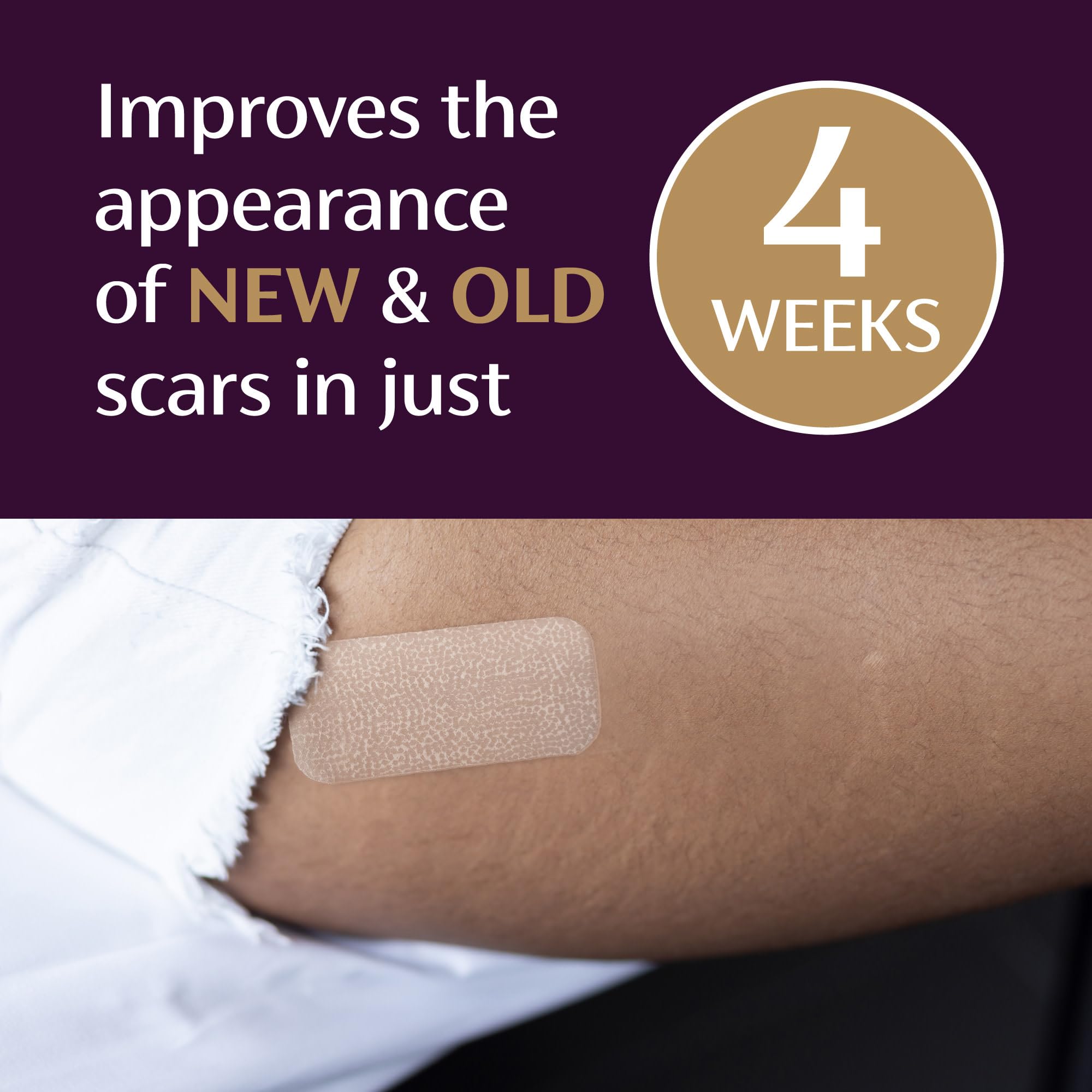 Mederma Medical Grade Silicone Scar Sheets; Improves The Appearance of Old and New Scars; for Injury, Burn and Surgery Scars, 4