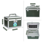 Medication Lock Box with Combination, Lockable Medicine Storage Box, Empty First Aid Box, Security Lock Box, Medical Organizer,