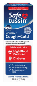 Safetussin PM Nighttime Cough + Cold Relief 8oz Liquid