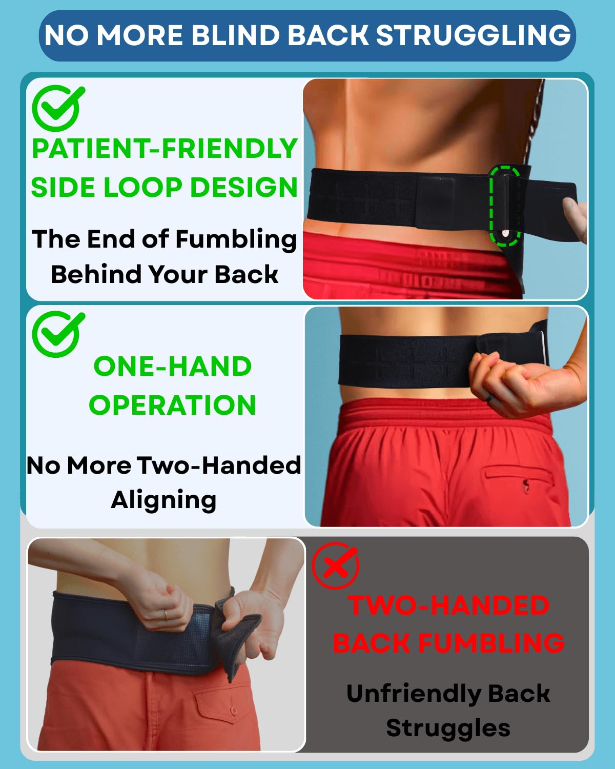 Caredgitz Ostomy Belt, Ostomy Bag Covers for Women, Discreet Colostomy Bags Cover for Men, Ileostomy Bag Covers Leak Proof, Adju