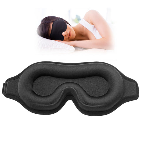 Sleep Mask for Side Sleeper, Upgraded 3D Contoured Cup Eye mask Blindfold for Man Women, Block Out Light, Eye mask with Adjustab