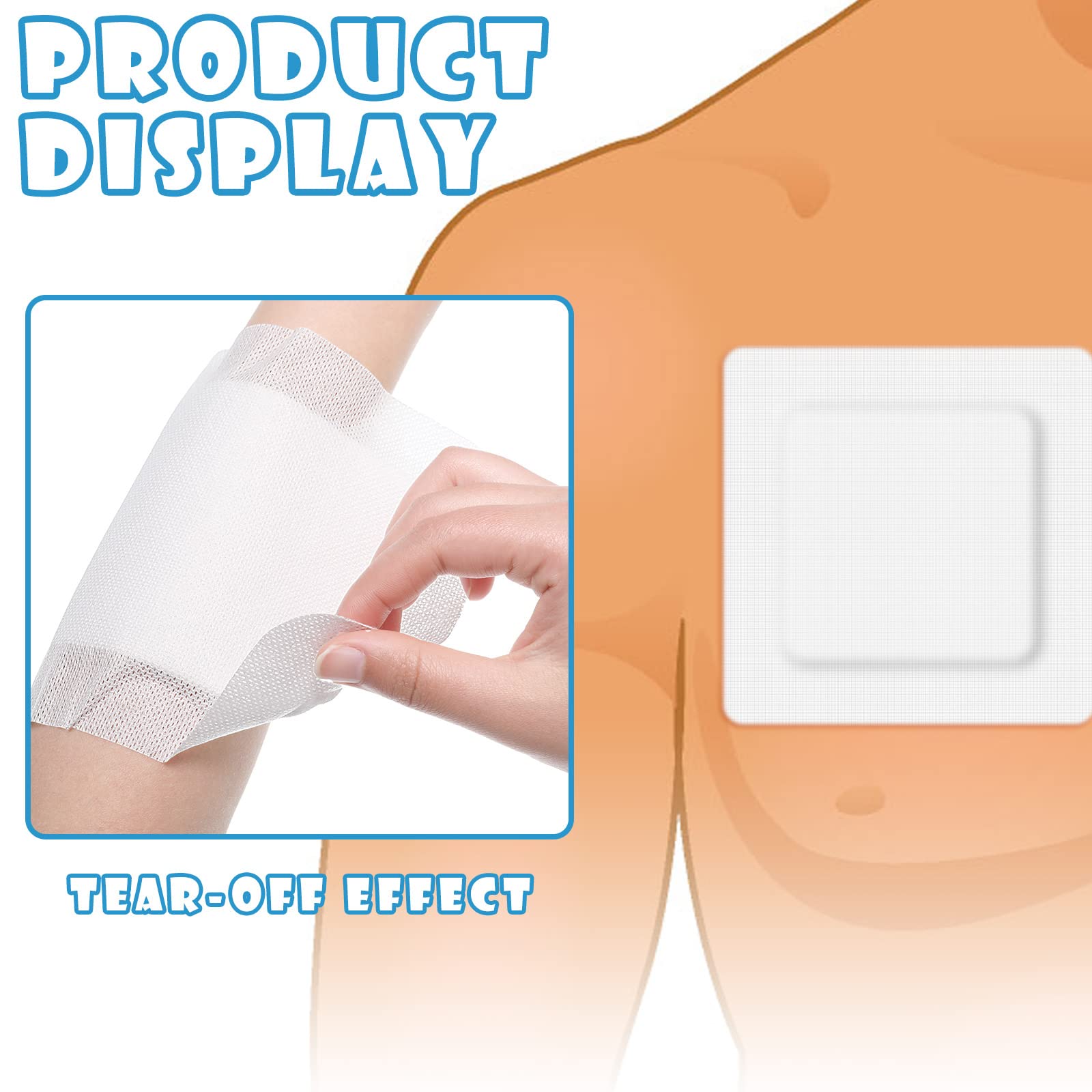 30 Pieces Bordered Gauze-Island Dressing is 6 x 6 Inch Wound Bandage Adhesive Patches Post Shower Pads Breathable Borders Indivi