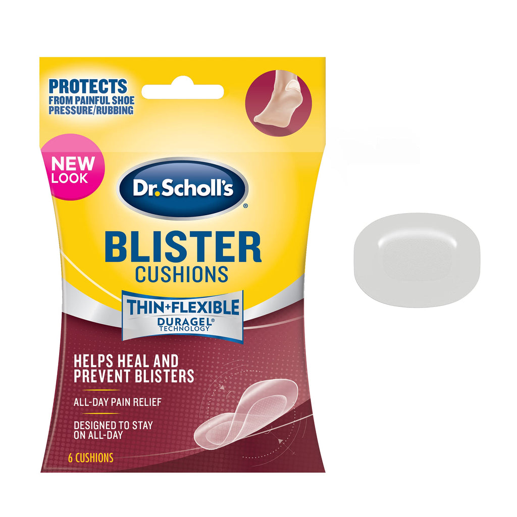 Dr. Scholl's Blister Cushion with Duragel Technology, 6ct // Heal and Prevent Blisters with Cushioning That is Sweat-Resistant, 