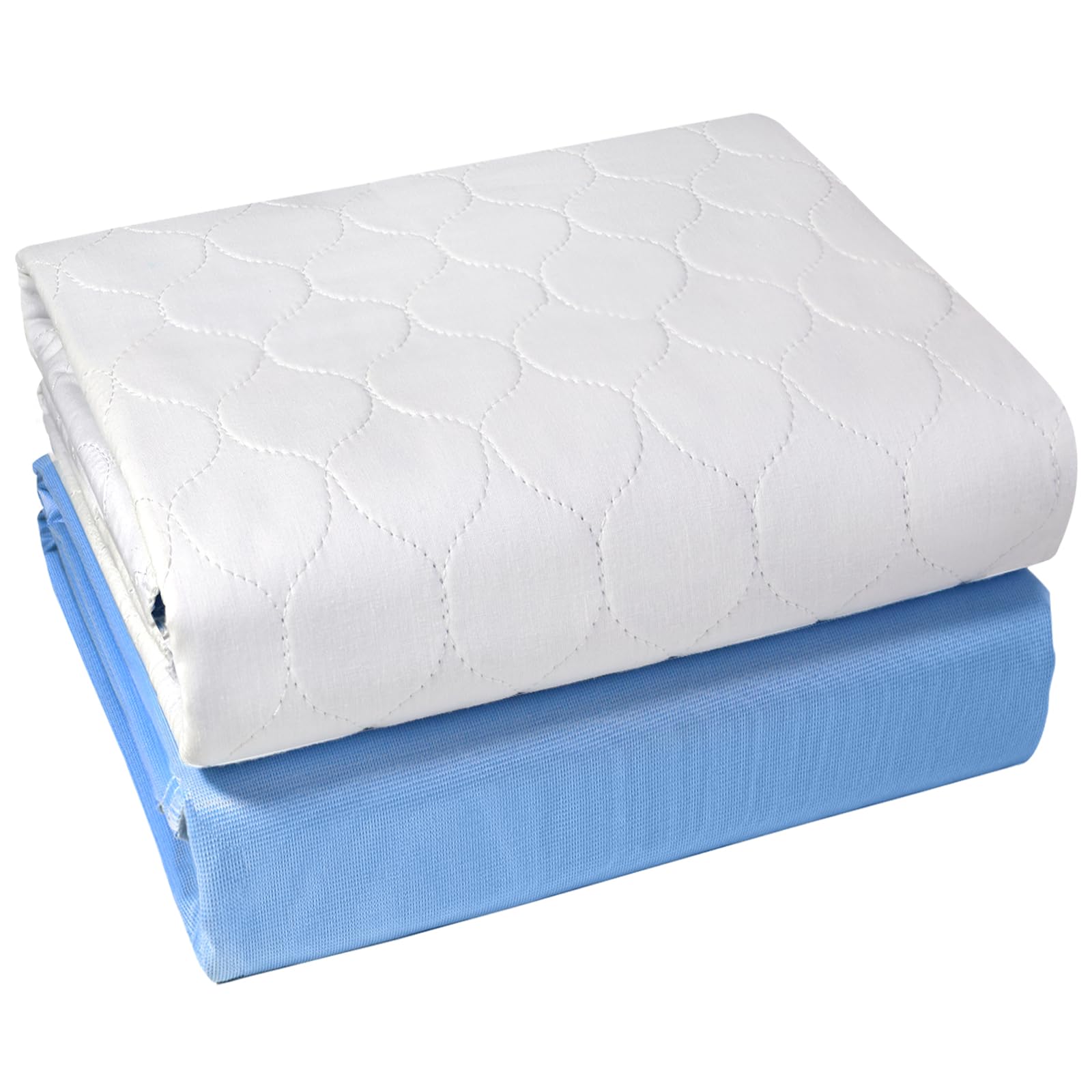 Incontinence Bed Underpads 34X36 (2 Pack), Washable and Reusable, Waterproof Sheet and Mattress Protectors for Kids, Adults, Eld