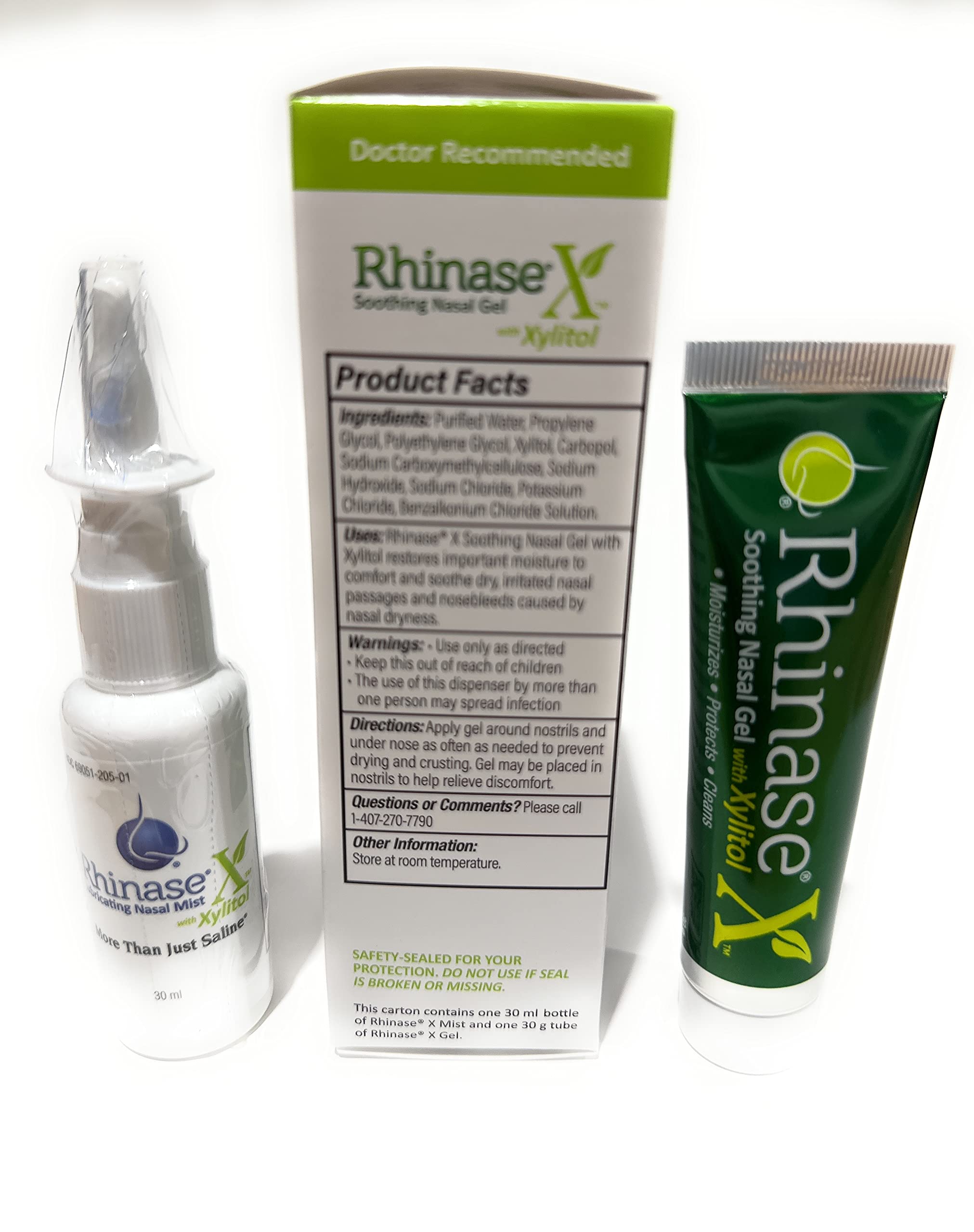 New:Rhinase X Combo Pack - Nasal Gel (30g) & Spray (30ml) for Complete Nasal Relief: Dryness, Congestion, Post Nasal Drip, and A