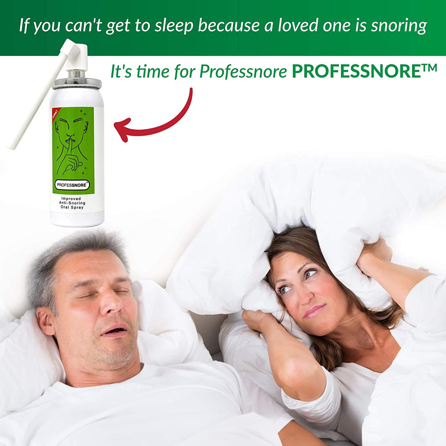 professnore Snore Solutions Anti Snoring Stop Relief Spray 1.69 Fl oz (50 ml)