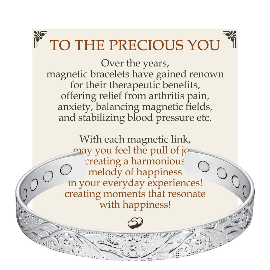 Feraco Copper Bracelet for Women, 12X Ultra Strength Magnetic Bracelets, 99.99% Pure Copper Cuff Bangle with 3500 Gauss Neodymiu