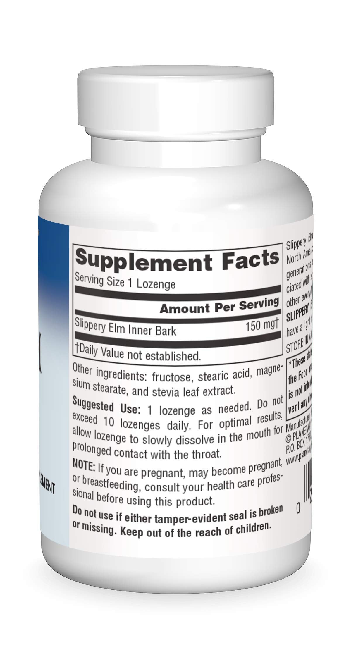 Planetary Herbals Slippery Elm Lozenges, Herbal Throat Support, 24 Lozenge