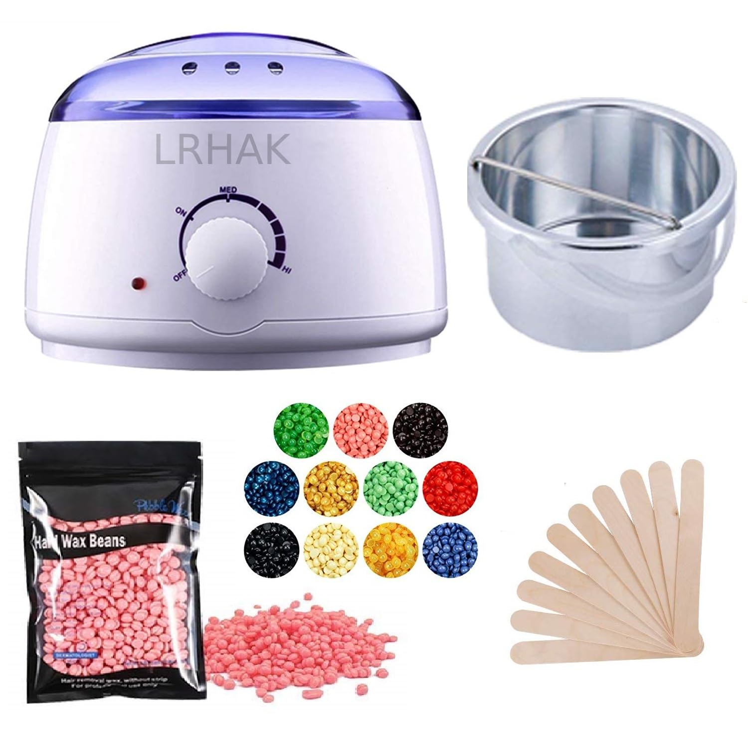 Lrhak Wax Heater For Women, Professional Wax Machine Hot Wax Warmer Waxing Automatic Heater, Hair Removal Waxing Kit Women All S