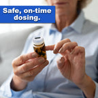 Pillogic Medicine Timer-Medication Tracker-Pill Reminder-Works on Childrens Liquid Medicine-Prescription-Easy-Reusable.