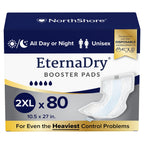 NorthShore Booster Pads for Men and Women with Adhesive, 2X-Large, Case/80 (8/10s)