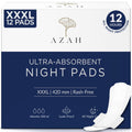 Azah Xxxl Sanitary Napkins For Women [Pack Of 12] | Extra Large Night Pads | Cottony Soft Sanitary Pads For Women | Xxxl Pads Fo