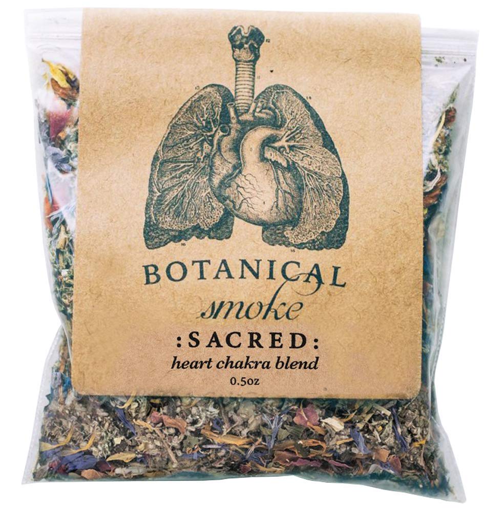 Anima Mundi Apothecary Smokable Herbs - Sacred Smoke - Heart Chakra Herbal Smoking Blend - with Relaxing Botanicals Like Mugwort