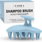Fiora Naturals Scalp Massager Shampoo Brush - Silicon Scalp Scrubber & Exfoliator for Dandruff Removal and Hair Growth, Scalp Br
