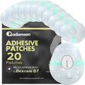 Adamson Dexcom G7 Over Patches Waterproof - 20 Clear Adhesive Patches - Transparent CGM Covers No Glue on Sensor - Strong Hold -