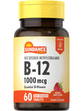 Vitamin B-12 1,000 mcg | 60 Fast Dissolve Tablets | As Methylcobalamin | Vegetarian, Non-GMO, and Gluten Free Supplement | by Su