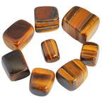 SUNYIK Tumbled Polished Stones,Smooth Rock Crystal for Tumbling,Cabbing,Tiger's Eye Stone 1pound(About 460 gram)