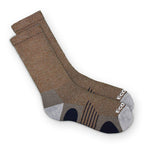 Ecosox Diabetic Non-Binding Hiking Outdoor Crew Socks for Men & Women (US, Alpha, Large, Regular, Regular, Brown)