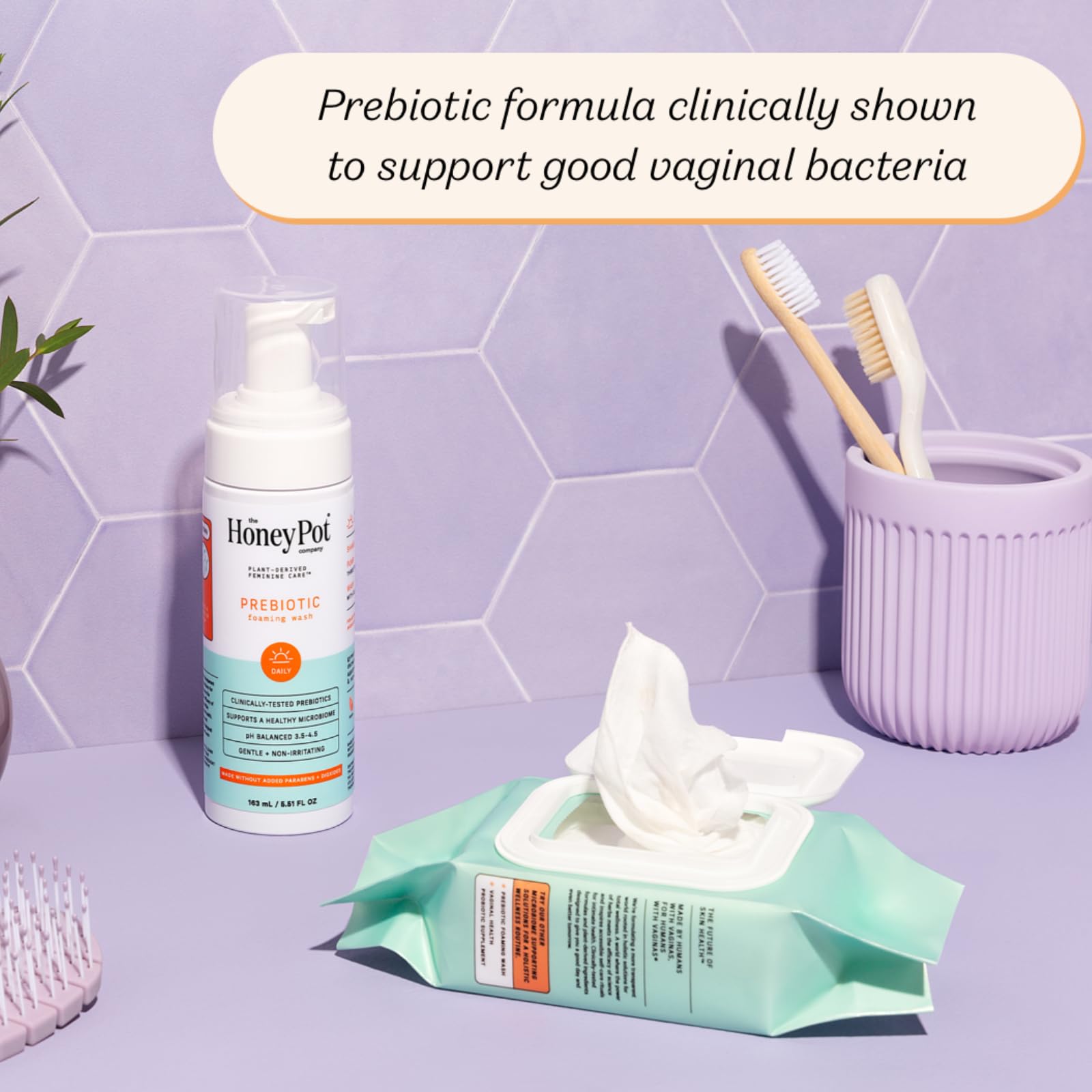 The Honey Pot Company - Prebiotic Feminine Wash - Herbal Infused - Sensitive Skin Types - PH Balanced Plant Based Hygiene Produc