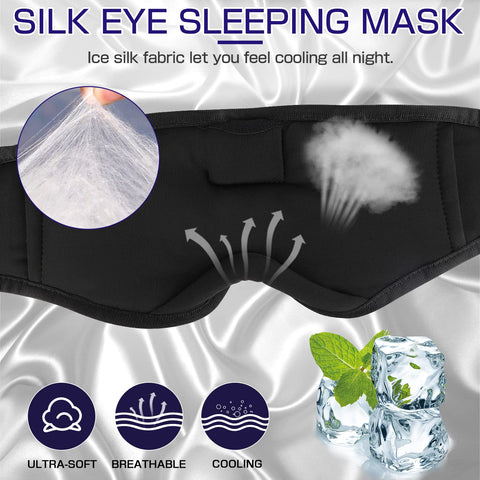 Sleep Headphones Sleep Mask with Bluetooth Headphones, LC-dolida Eye Mask for Sleeping Eye Pillow Sleeping Headphones for Side S