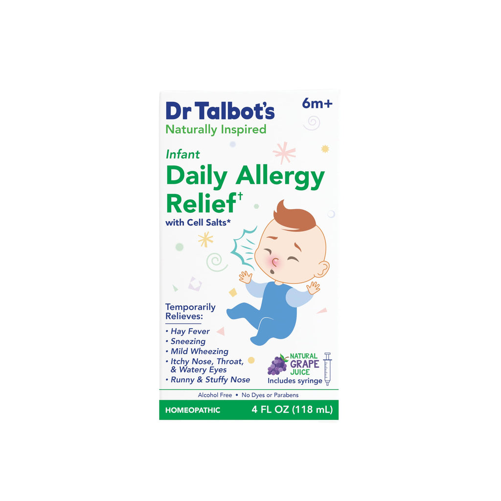 Dr. Talbots Infant Daily Allergy Relief Liquid Medicine, Naturally Inspired for Babies, Includes Syringe, Grape Juice Flavor, P