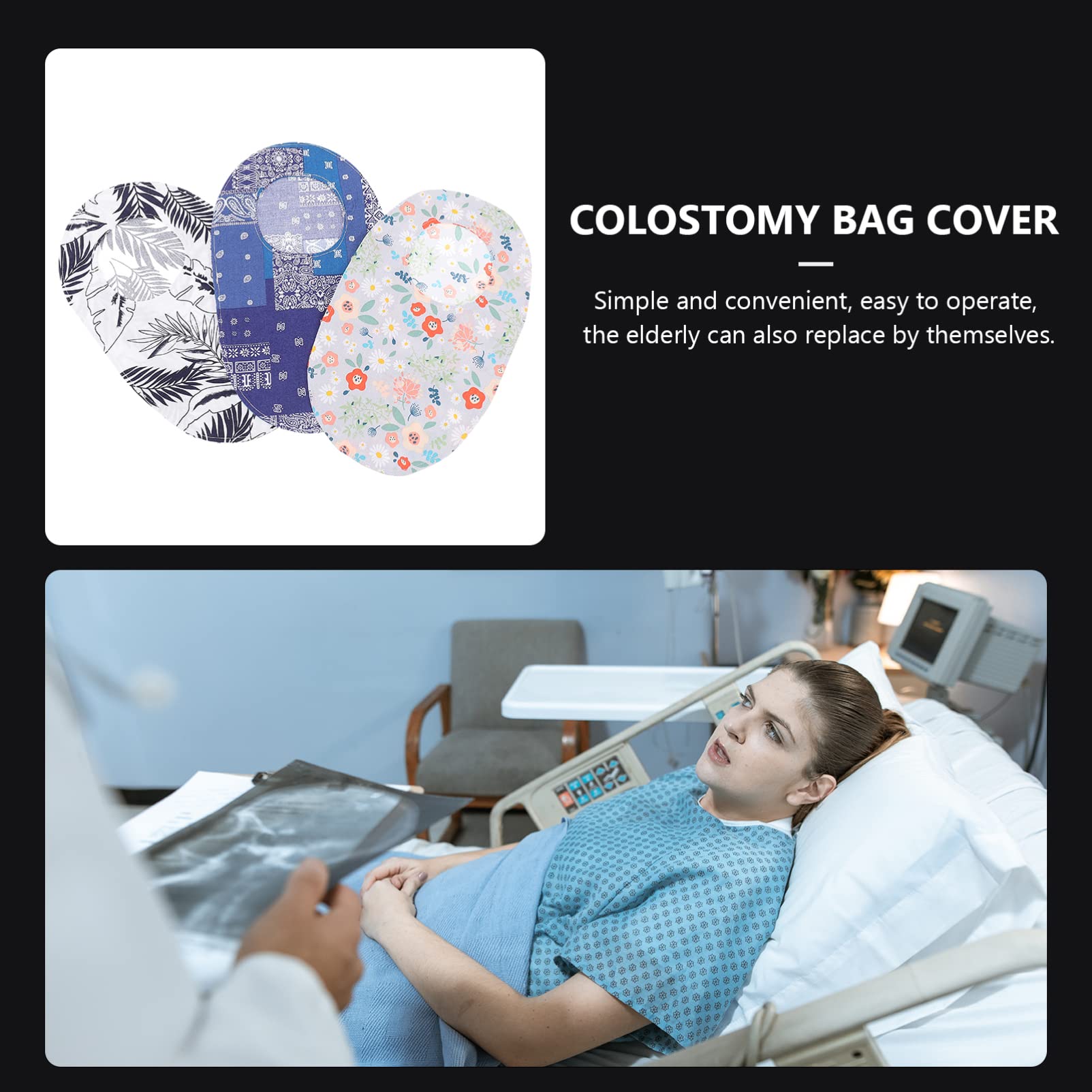 MAGICLULU 3pcs Ostomy Bag Covers Stretchy Lightweight Colostomy Bags Covers with Opening Cotton Breathable and Skin Friendly