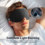LitBear Breathable Sleep Mask, 3D Eye Mak Sleep for Side Sleepers Women Men, Light Blocking Sleeping Mask with Adjustable Strap,