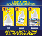 RX Pill Disposal XL, Safe Effective Solution, Destroy and Deactivate Prescription Medication Drug Medicines, XLarge 64oz Capacit