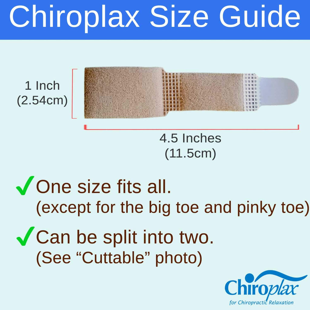 Chiroplax Non-Elastic Toe Wraps Buddy Tape (4 Pack) Broken Overlapping Hammer Toe Separator Brace Finger Cushion Bandages Splint