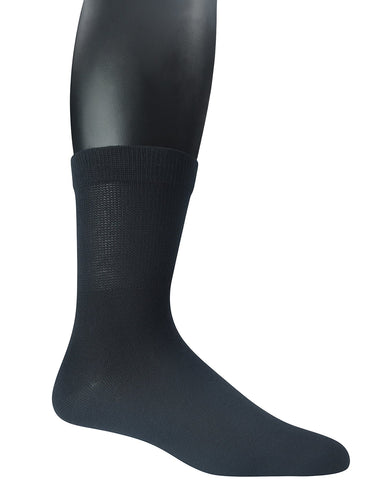 Yomandamor Men's 5 Pairs Quarter Diabetic/Dress Socks With Seamless Toe and Non-binding Top
