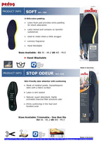 Pedag Soft | Fabric Covered Latex Foam Insoles | Lemon Scented | US Women 7 /EU 37 | 3 Pair