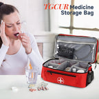 Medicine Organizer and Storage Bag Empty, Family First Aid Box, Pill Bottle Organizer Bag for Emergency Medication, Supplements