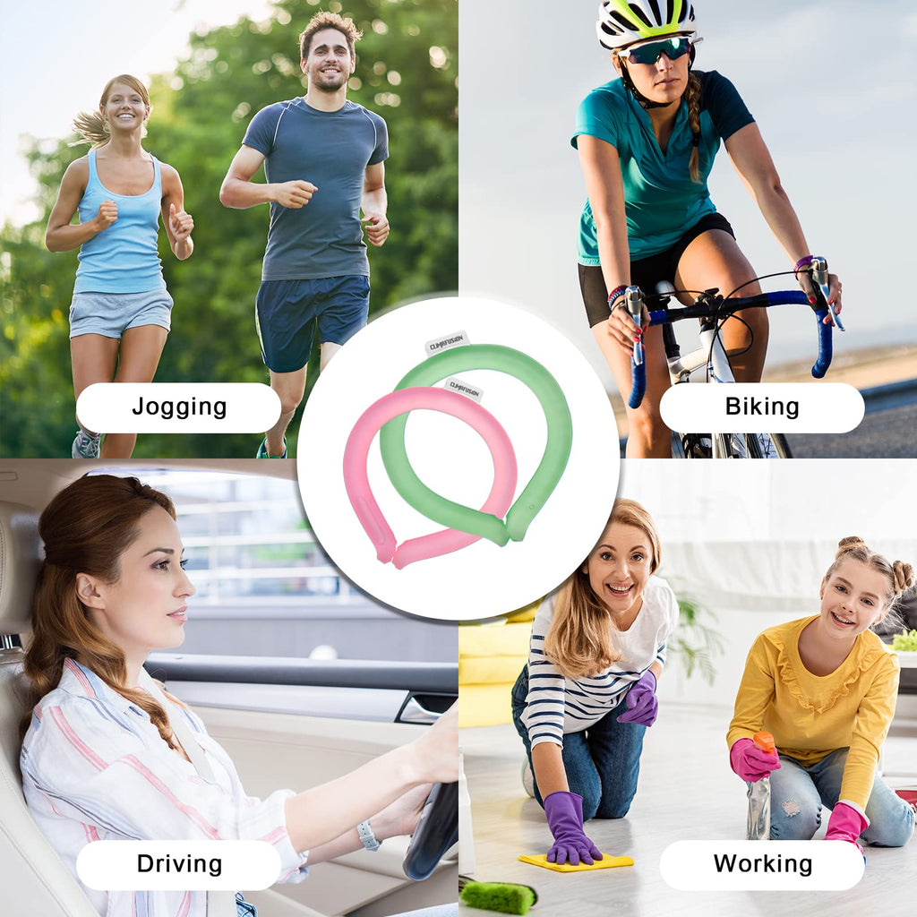 Neck Cooling Tube Ice Neck Cooler Ring Reusable Summer Cooler for Outdoor Indoor Activities Portable Design for Heat Relief & Sp