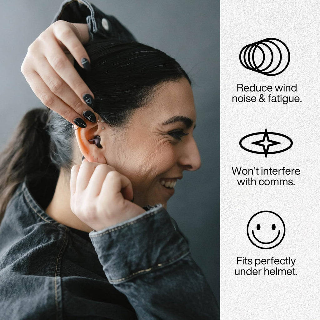 EARPEACE Moto - Reusable Motorcycle Earplugs - Motorcycle Ear Plugs Wind Noise Protection - Comfortable Ear Plugs for Motorcycle
