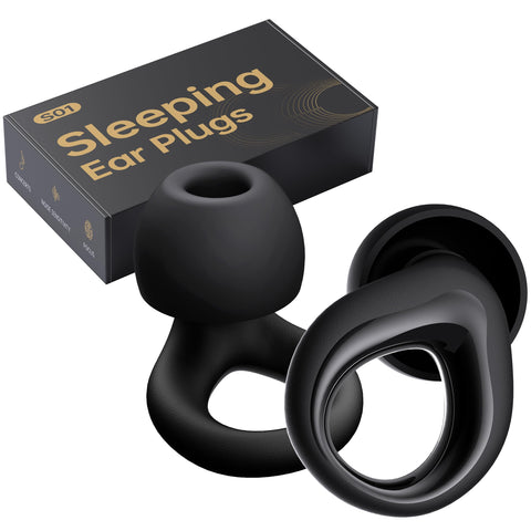 Ear Plugs for Sleeping Noise Cancelling, Reusable Silicone Earplugs for Sleeping, Deep Focus, Travel, Snoring, 30dB Noise Reduct