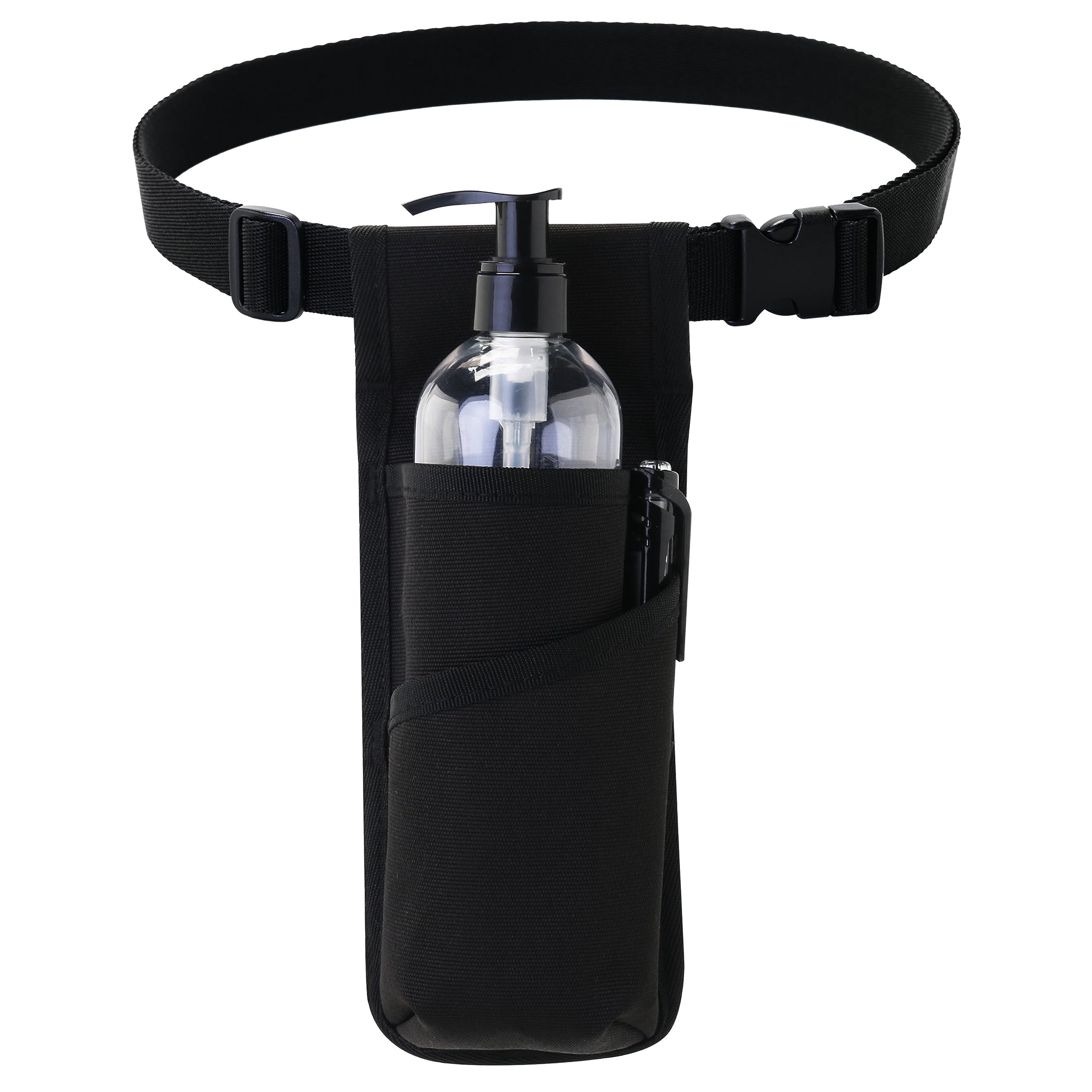 YOURUIMEI Professional Massage Therapist Holster with Adjustable Belt, Massage Bottle Bag, Massage Lotion Holster,Black(XJ-1KD)