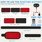 Red Light Therapy, Red Light Therapy for Body, Infrared Light Therapy Belt with Timer, LED 660nm&850nm Infrared Heating Pads for