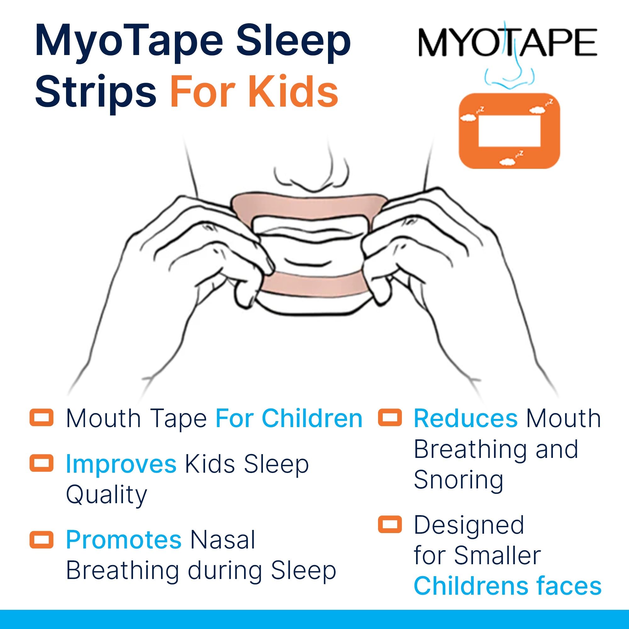 MyoTape Sleep Strips for Kids - Alternative to Mouth Tape for Children- Improves Kids Sleep Quality - Promotes Nasal Breathing -