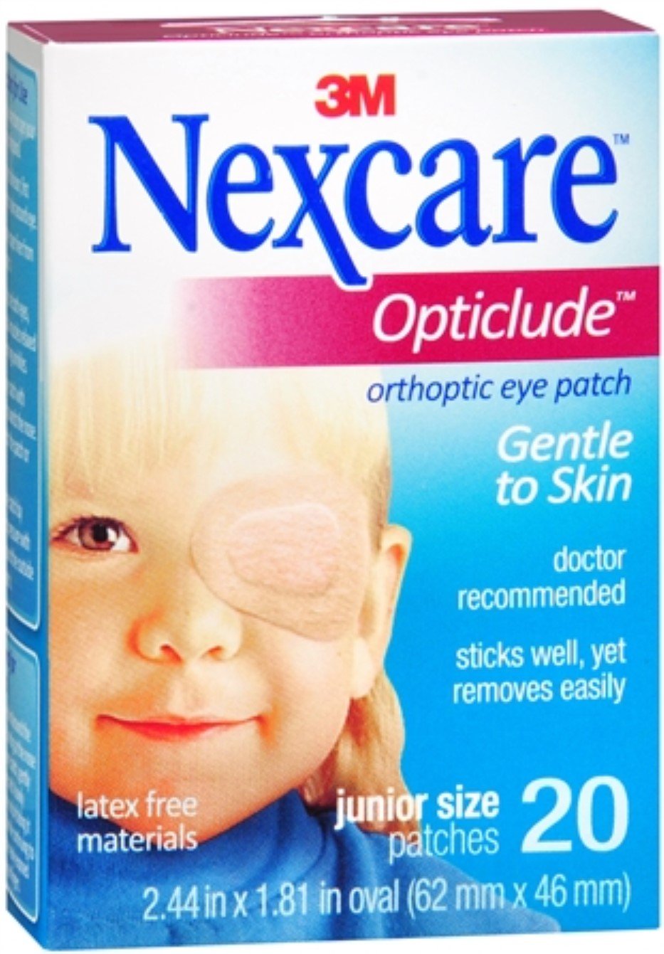 Nexcare Opticlude Orthoptic Eye Patches Junior 20 Each (Pack of 6)
