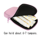 Koikyu Tampon Storage Bag, Neoprene Tampon Organizer Case with Zipper Small Pouch for Feminine Products Portable Period Bags for