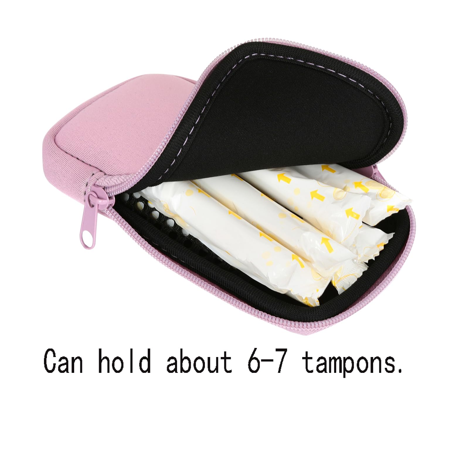 Koikyu Tampon Storage Bag, Neoprene Tampon Organizer Case with Zipper Small Pouch for Feminine Products Portable Period Bags for