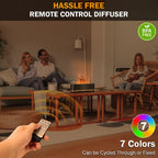 Essential Oil Diffuser,Colorful Flame Fire Diffuser Humidifier,Scent Aroma Diffuser, 7 Colors Changing Oil Diffuser for Home,Off