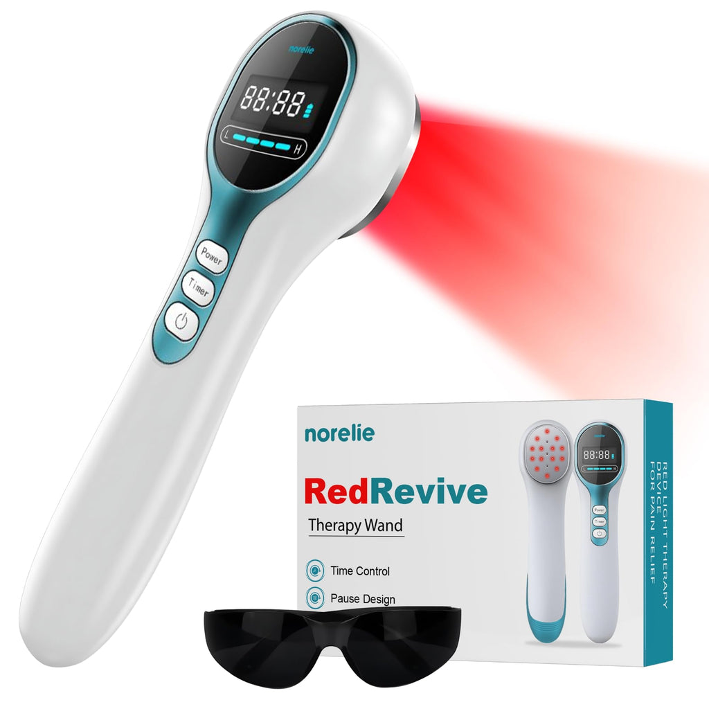 Norelie RedRevive Cold Laser Therapy Device, Portable Infrared Light Therapy for Body Pain Relief, Low Level Red Light Therapy W