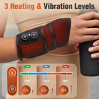 Cordless Wrist Heating Pad, Hand Wrap Brace with 3 Heats and Vibrations, Versatile Heating Pad for Knee, Elbow, Wrist, Ankle